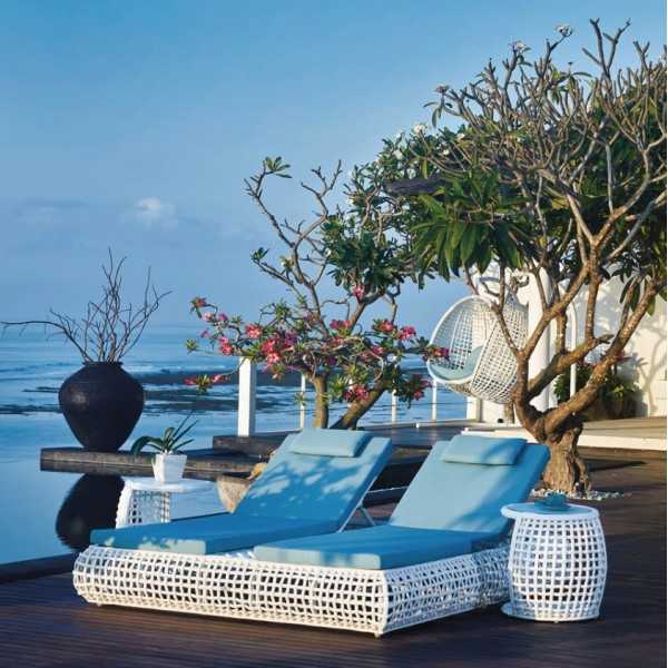 DYNASTY Double Braided Sunbathing Chair - 2 seater lounger