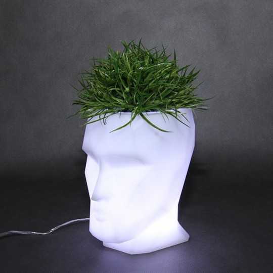 Pot de fleurs haut UVE, forme V 120x40xH80 cm, double paroi, Vondom blanc