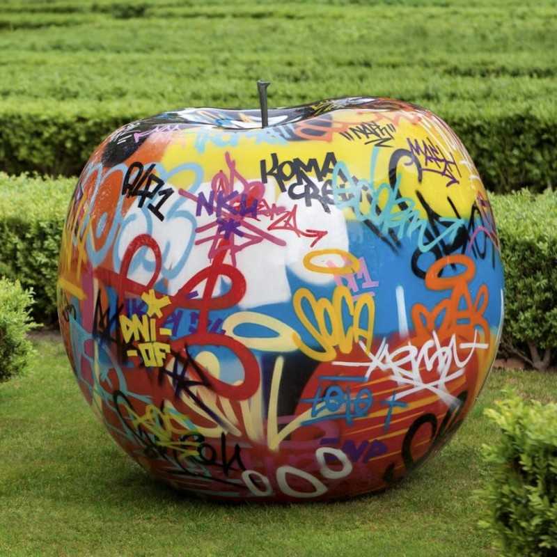 Pomme Décoration Géante diamètre 120 cm avec Graffitis