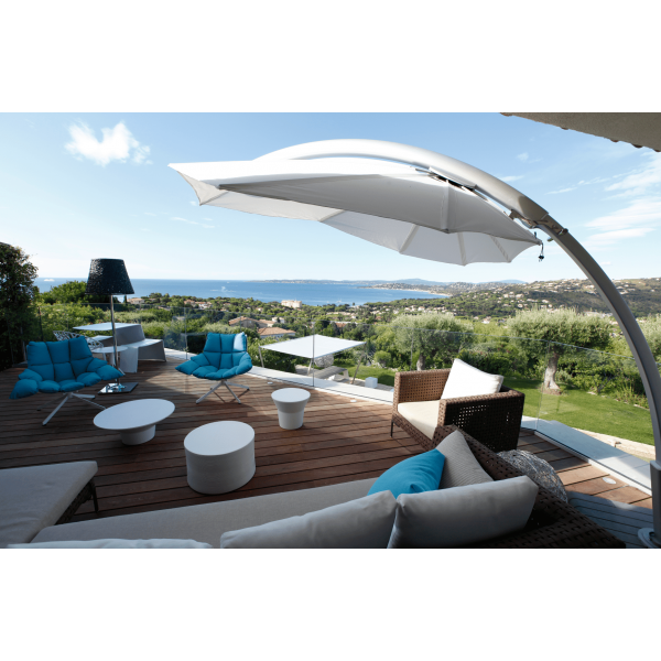 tapijt Acteur rollen ICARUS Reclining Design Parasol 3 x 3 UMBROSA - Leaf Shaped Sunbrella
