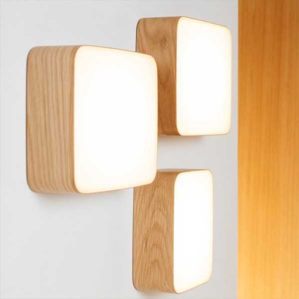 Cube Wooden Wall Lamp Tunto