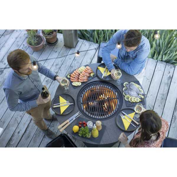 Outdoor table Brazier Barbecue 4 seats MAGMA HIGH BOIS by VULX